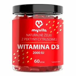 Żelki Naturalne WITAMINA D3 2000 IU 60 sztuk - MyVita