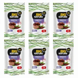 Zestaw 6 x Daktyle Suszone Naturalne bez Pestek 1 kg -  Big Nature 