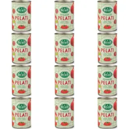 12 x Pomidory Pelati Bez Skóry w Puszce Bio 400 g (240 g)  - La Bio Idea