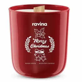 Merry Christmas "Wianek" Sojowa Świeca Zapachowa w Szkle - Ravina