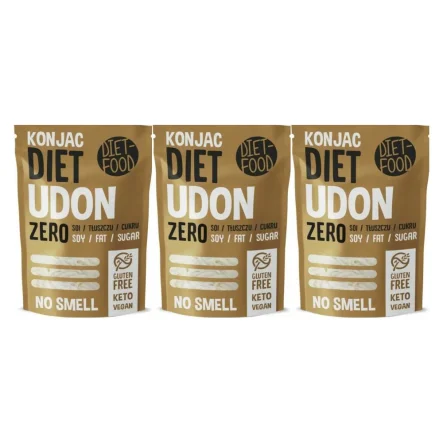 3 x Makaron Konjac Udon Bezglutenowy  270 g (200g) - Diet-Food