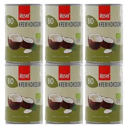 6 x Krem Kokosowy 17% Tłuszczu Bio 400 ml - Rish