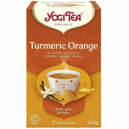Herbatka Kurkuma Pomarańcza Bio (17x 2 g) 34 g -  Yogi Tea