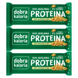 3 x Baton Proteina Krem Orzechowy Sól 45 g Dobra Kaloria