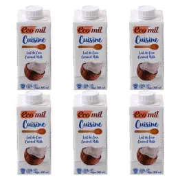 6 x Mleczko Kokosowe Bio 60% 200 ml UHT Ecomil