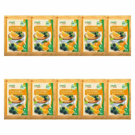10 x Kisiel do Kubka Smak Pomarańczowy z Kawałkami Jeżyn BIO 30 g - Vitally Food