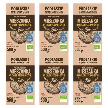 6 x Mieszanka Na Chleb Pszenno - Żytni BIO 500 g - Biolife