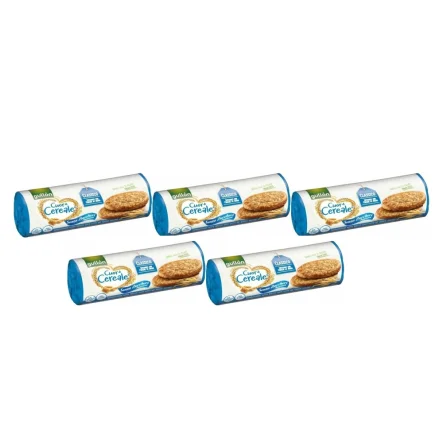 5 x Pełnoziarniste Ciastka Owsiane Bez Dodatku Cukru 280 g - Gullon