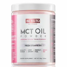 Olej MCT Proszek Świeża Truskawka 300 g - Beketo