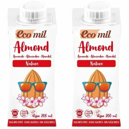 2 x Napój Migdałowy Bez Dodatku Cukru Bio 200 ml - Ecomil