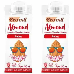 2 x Napój Migdałowy Bez Dodatku Cukru Bio 200 ml - Ecomil