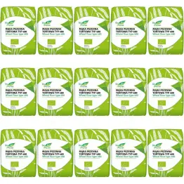 15 x Mąka Pszenna Tortowa Typ 480 Bio 1 kg - Bio Planet - wszechstronna, tortowa, do pierogów i klusek, chleba i bułek, ciast i pizzy