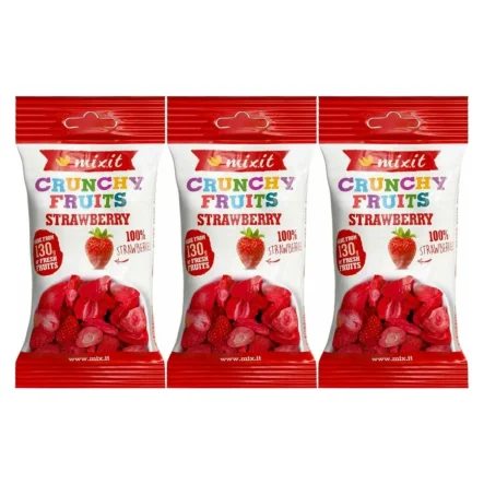 3 x Chrupiąca Truskawka do Kieszeni (Owoce Liofilizowane) 13 g - Mixit