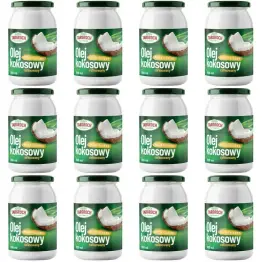 12 x Olej Kokosowy Rafinowany Bezzapachowy 900 ml - Targroch