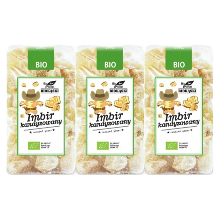 3 x Imbir Kandyzowany Bio 400 G - Bio Planet