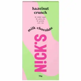 Czekolada Mleczna z Orzechami Laskowymi Hazelnut Crunch 75 g - Nicks