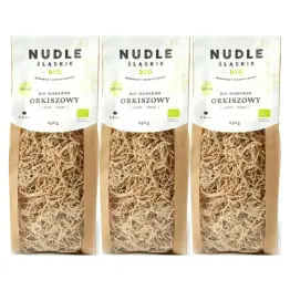 3 x Makaron Orkiszowy Jasny Nitki BIO 250 g - Nudle Śląskie