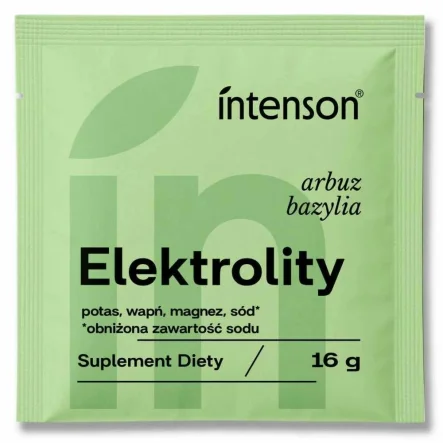 Elektrolity o Smaku Arbuz-Bazylia 16 g - Intenson