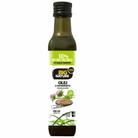 Olej z Ostropestu Tłoczony na Zimno 250 ml - Big Nature