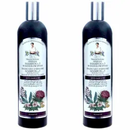 2 x Szampon No 3 Na Łopianowym Propolisie Przeciw Wypadaniu Włosów 550 ml - Agafji