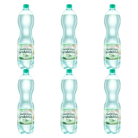 6 x Woda Źródlana Gazowana Wysokonasycona CO2 1,5 l - Kuracjusz Beskidzki