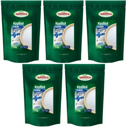 Zestaw 5 x Ksylitol Fiński Danisco (Cukier Brzozowy) 1 kg - Targroch