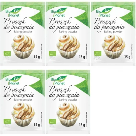 Zestaw 5 x Proszek do Pieczenia Bio 15 g - Bio Planet