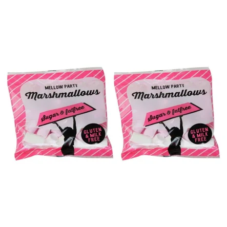 Zestaw 2 x Pianki Bez Dodatku Cukru i Bez Glutenu 50 g Mellow Party