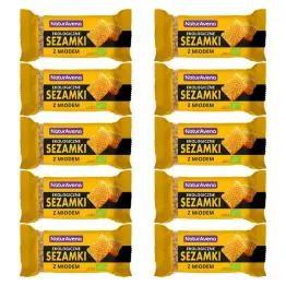10 x Sezamki z Miodem 27 g Bio - NaturAvena