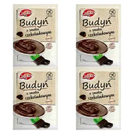 4 x Budyń o Smaku Czekoladowym Bezglutenowy Bez Dodatku Cukru 40 g - Celiko