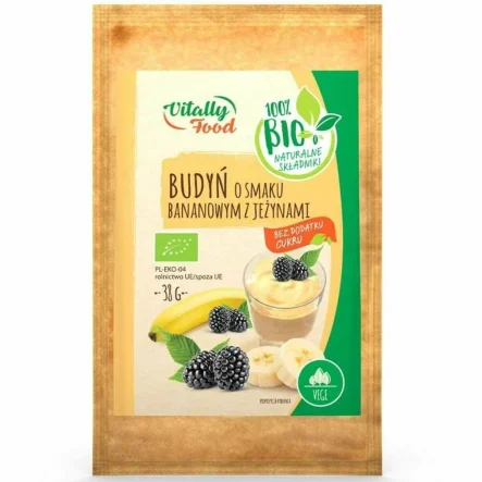 Bio Budyń o Smaku Bananowym z Jeżynami 38 g - Wodzisław