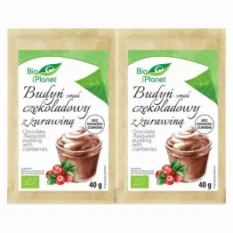 2 x Budyń o Smaku Czekoladowym z Żurawiną Bio 40 g - Bio Planet