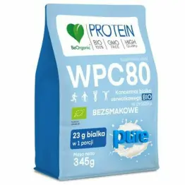 Białko Serwatkowe WPC 80 Bezsmakowe BIO 345 g - BeOrganic