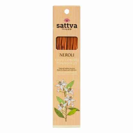 Kadzidło Indyjskie - Neroli Kwiat Gorzkiej Pomarańczy 15 Sztuk (30 g) - Sattva
