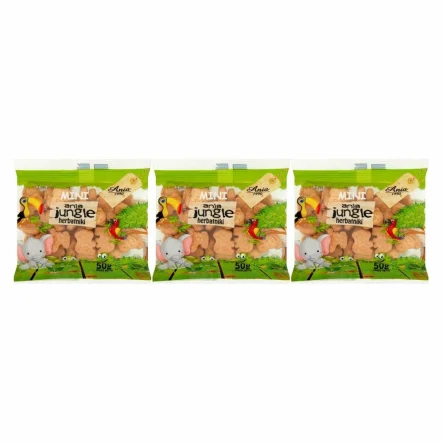 Zestaw 3 x Herbatniki Mini Jungle 50 g - Ania