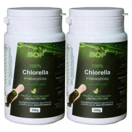 2 x 100% Chlorella Pyrenoidosa 300 g (1200 Tabletek) - BOF