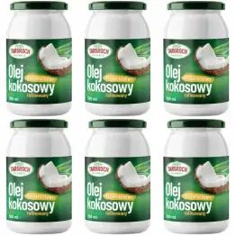 6 x Olej Kokosowy Rafinowany Bezzapachowy 900 ml - Targroch