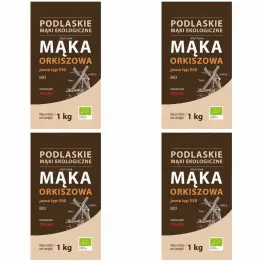 4 x Polska Mąka Orkiszowa Jasna Typ 550 Bio 1 kg - BioLife