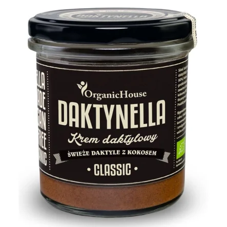 Daktynella Krem Kokosowo - Daktylowy Classic Bezglutenowy Bio 280 g - Organic House