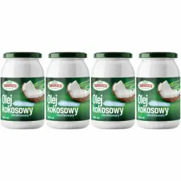 Zestaw 4 x Olej Kokosowy Extra Virgin Nierafinowany 900 ml - Targroch