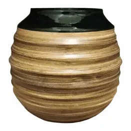 Matero Ceramiczne Miodowe Czarne Szkliwione