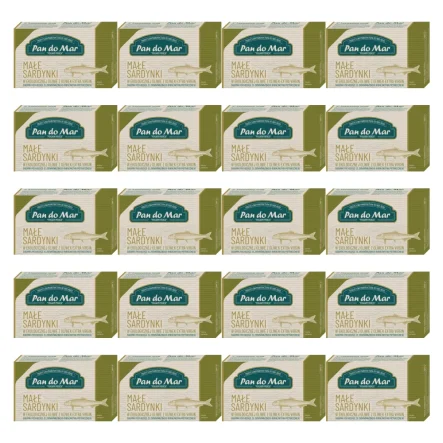 20 x Sardynki w Bio Oliwie z Oliwek 120 g (90 g)  - Pan Do Mar