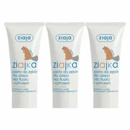 3 x Ziajka Pasta do Zębów z Ksylitolem Bez Fluoru 50 ml - Ziaja