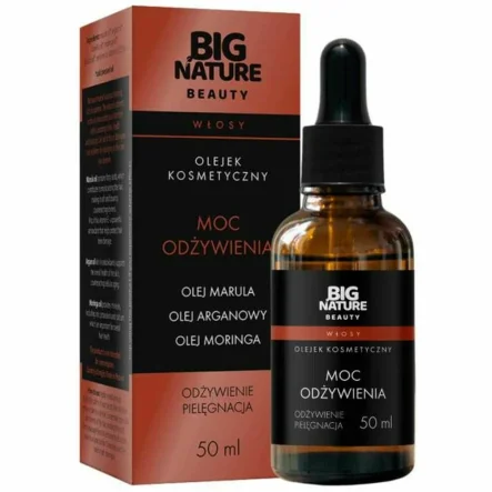 Olejek Kosmetyczny Moc Odżywienia do Włosów (Olej Marula, Olej Arganowy, Olej Moringa) 50 ml - Big Nature