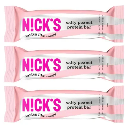 3 x Baton Proteinowy z Orzeszkami Ziemnymi w Mlecznej Czekoladzie 50 g - Nicks