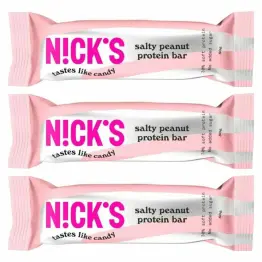 3 x Baton Proteinowy z Orzeszkami Ziemnymi w Mlecznej Czekoladzie 50 g - Nicks