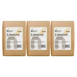 3 x Mąka Jasna z Płaskurki Typ 700 1 kg - Naturalnie Zdrowe