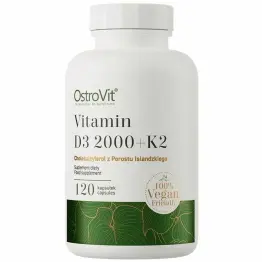 Witamina D3 2000 IU+ K2 VEGE 120 Kapsułek - OstroVit