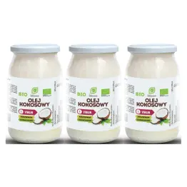 Zestaw 3 x Olej Kokosowy Virgin Nierafinowany Bio 900 ml Intenson