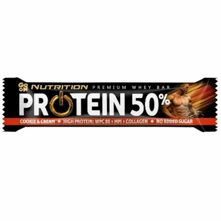 Baton Protein 50% Cookie and  Cream 40 g - GO ON